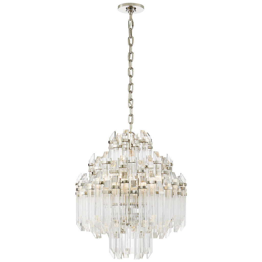 Buy the Adele Six Light Chandelier in Polished Nickel With Clear Acrylic by Visual Comfort Signature ( SKU# SK 5424PN-CA )