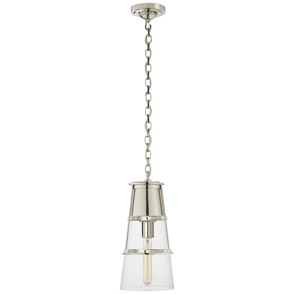 Buy the Robinson One Light Pendant in Polished Nickel by Visual Comfort Signature ( SKU# TOB 5752PN-CG )