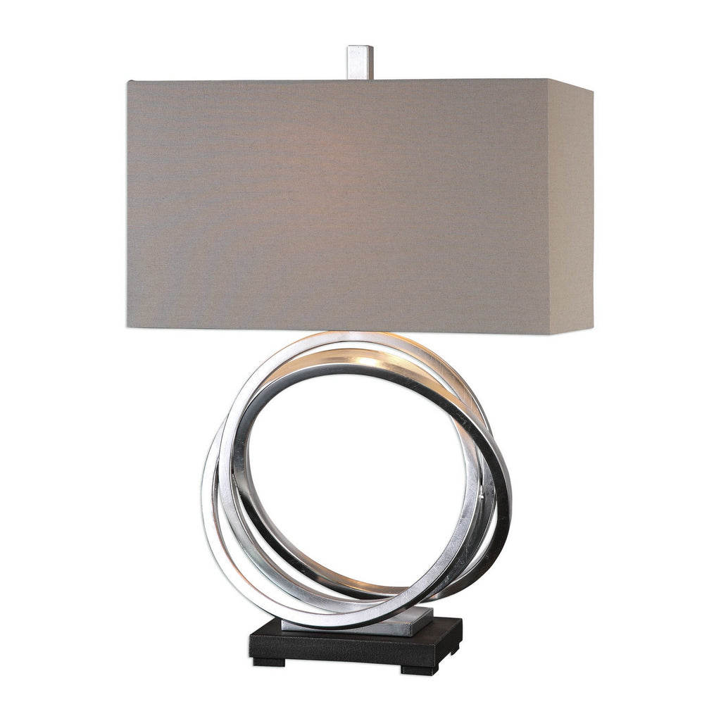 Soroca One Light Table Lamp in Metallic Silver Leaf by Uttermost ( SKU# 27310-1 )