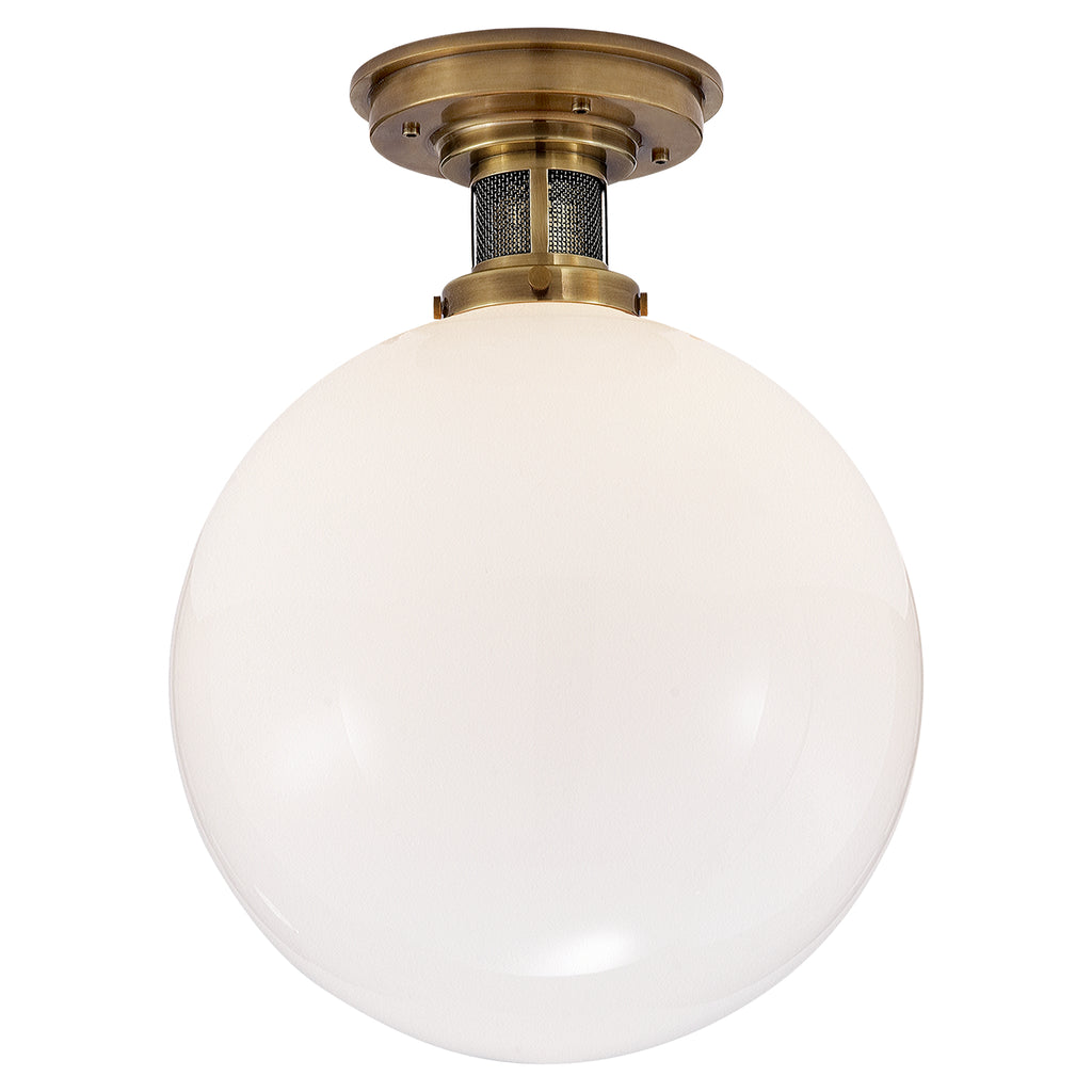 Buy the McCarren One Light Flush Mount in Natural Brass by Ralph Lauren ( SKU# RL 4461NB-WG )