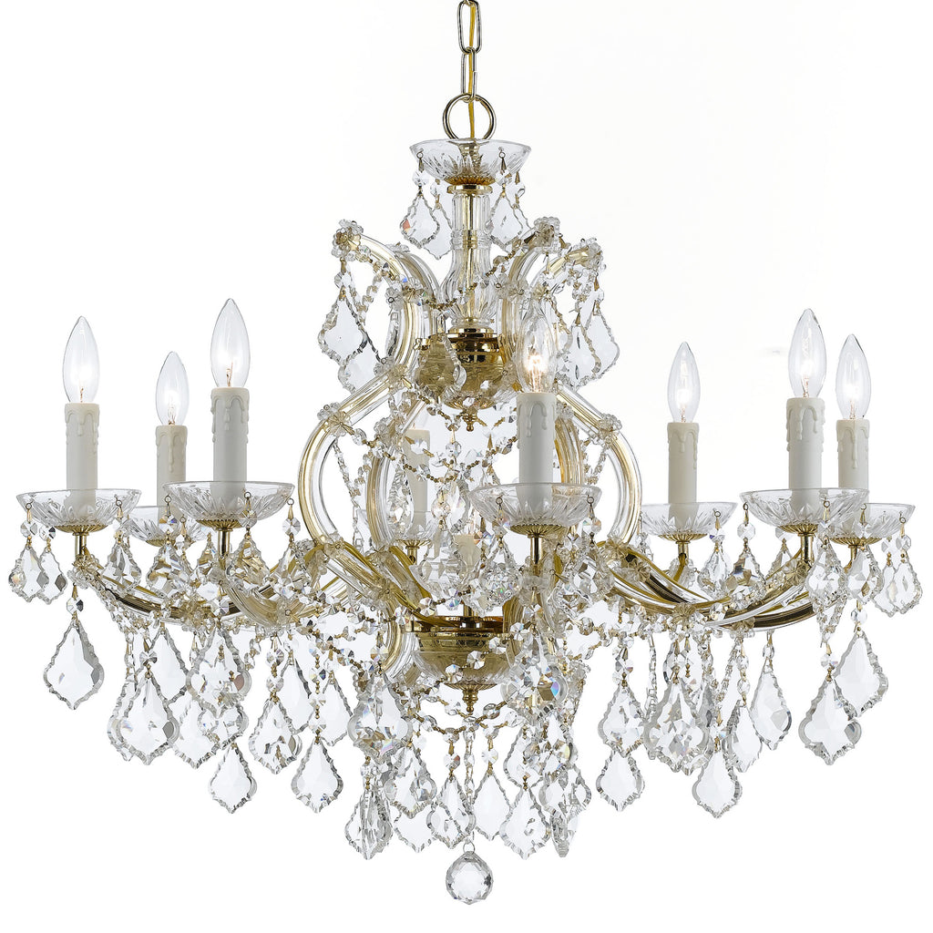 Buy the Maria Theresa Nine Light Chandelier in Gold by Crystorama ( SKU# 4408-GD-CL-S )