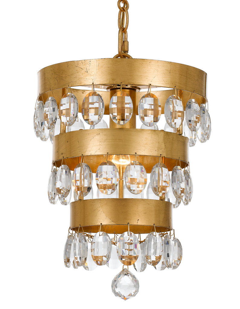 Buy the Perla One Light Mini Chandelier in Antique Gold by Crystorama ( SKU# 6103-GA )