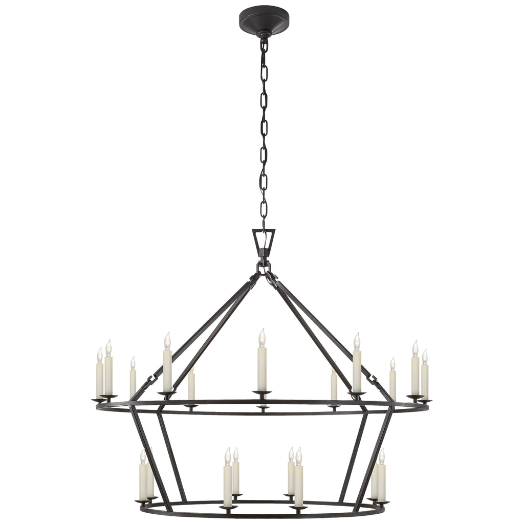 Buy the Darlana Ring 20 Light Chandelier in Aged Iron by Visual Comfort Signature ( SKU# CHC 5179AI )