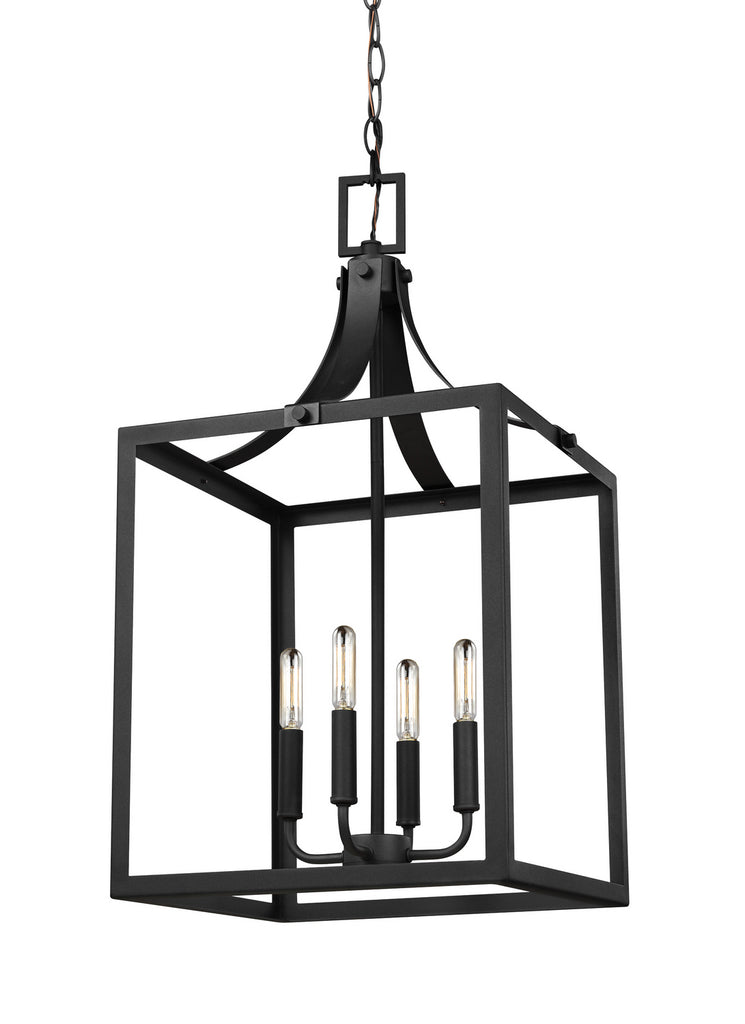 Buy the Labette Four Light Hall / Foyer in Black by Generation Lighting. ( SKU# 5340604EN-12 )