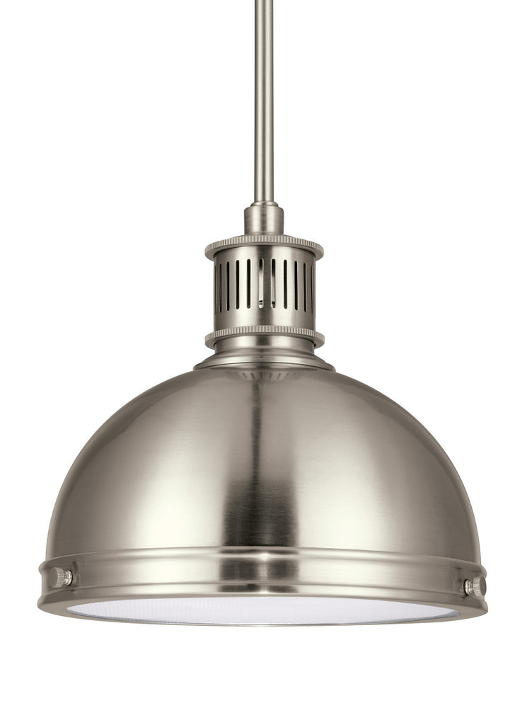 Buy the Pratt Street Metal One Light Pendant in Brushed Nickel by Generation Lighting. ( SKU# 65085EN3-962 )