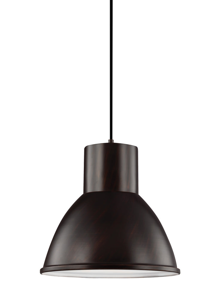Buy the Division Street One Light Pendant in Bronze by Generation Lighting. ( SKU# 6517401EN3-710 )