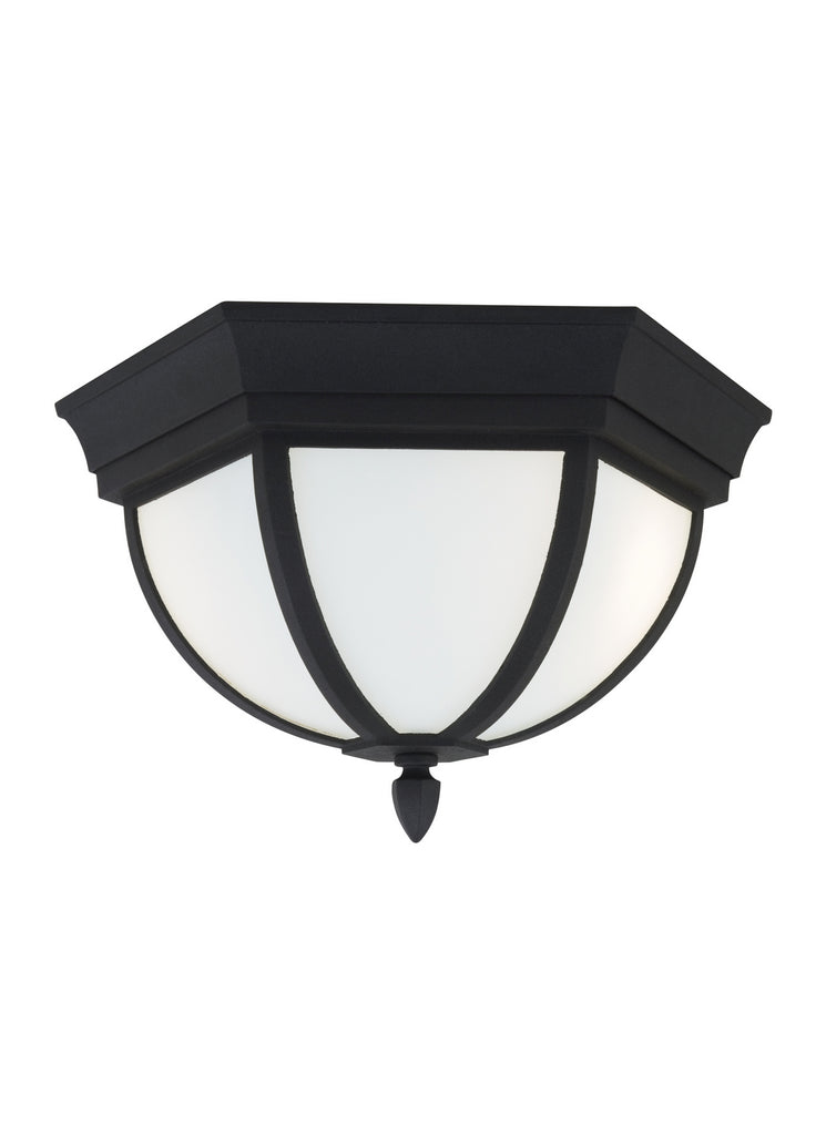 Buy the Wynfield Two Light Outdoor Flush Mount in Black by Generation Lighting. ( SKU# 79136-12 )