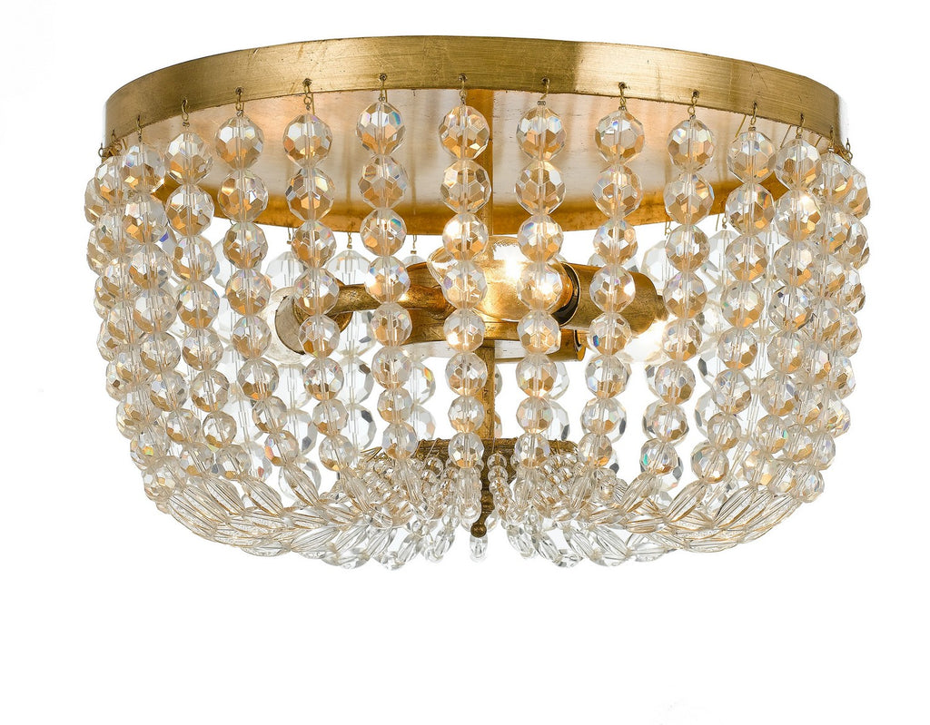 Buy the Rylee Three Light Ceiling Mount in Antique Gold by Crystorama ( SKU# 600-GA )