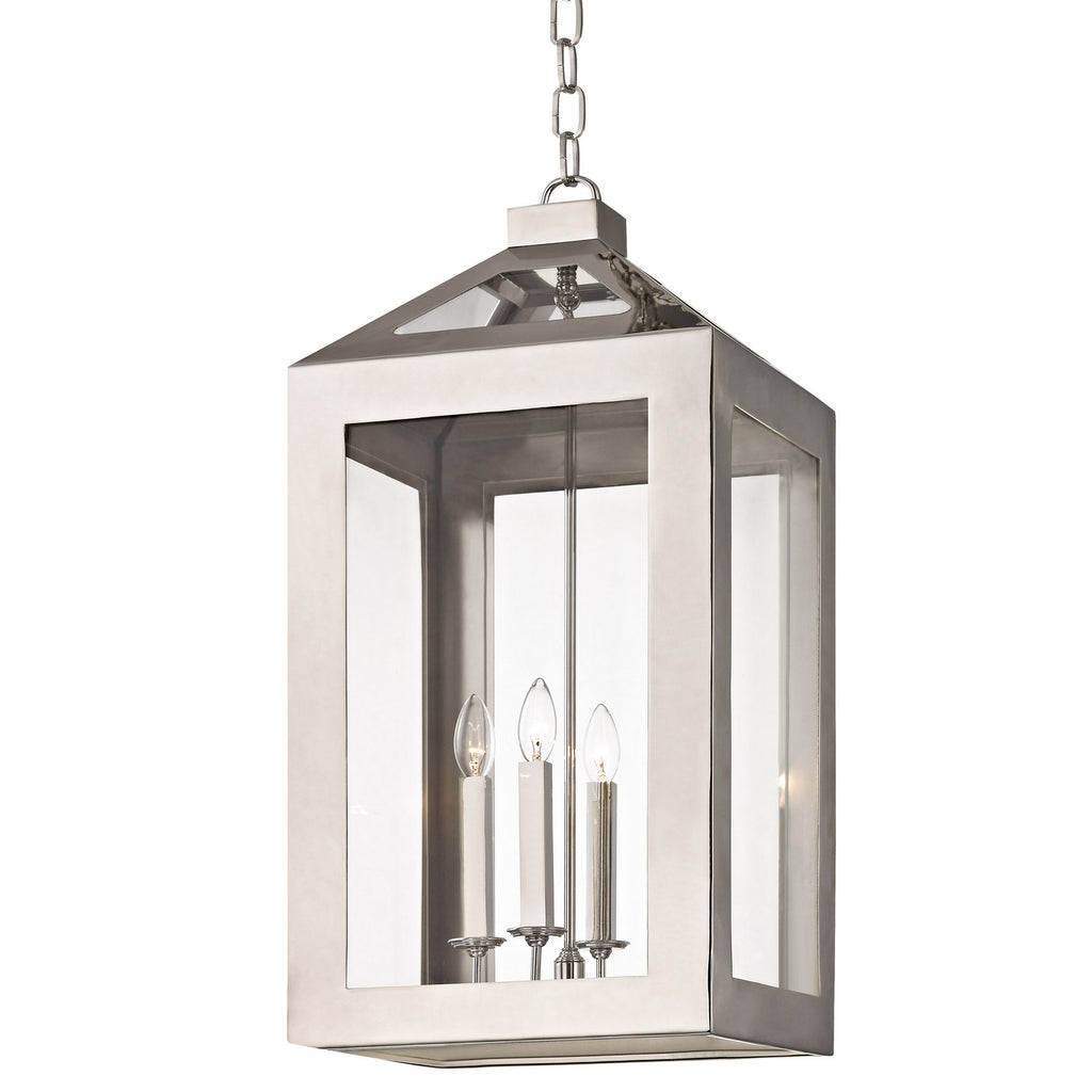 Buy the Hurley Four Light Chandelier in Polished Nickel by Crystorama ( SKU# 6054-PN )
