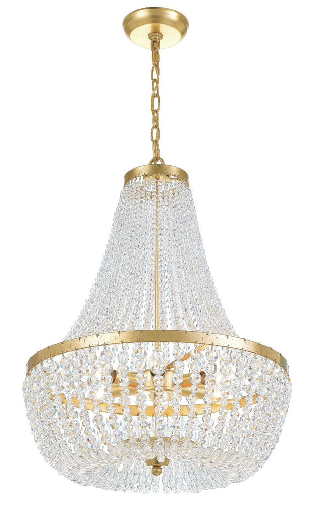 Buy the Rylee Six Light Chandelier in Antique Gold by Crystorama ( SKU# 608-GA )