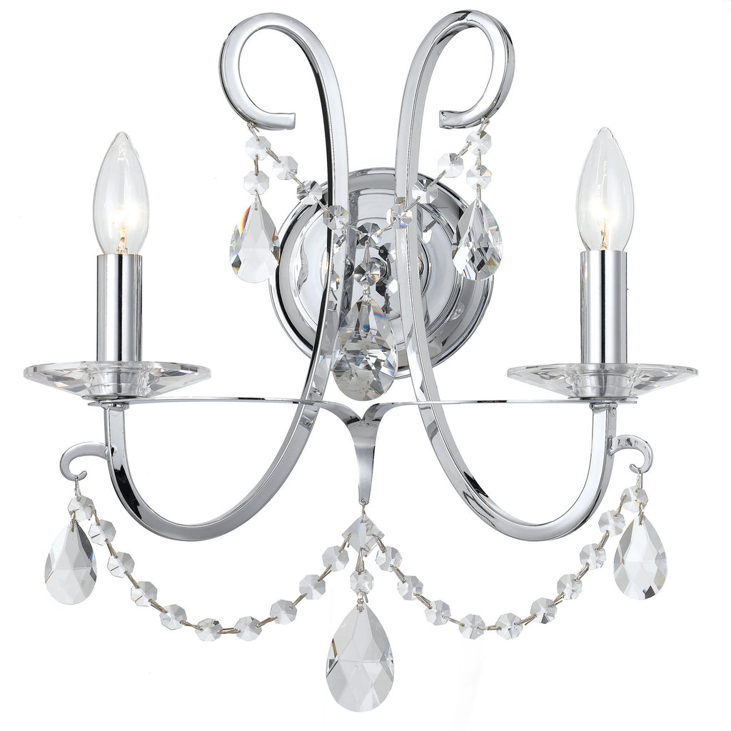 Buy the Othello Two Light Wall Mount in Polished Chrome by Crystorama ( SKU# 6822-CH-CL-MWP )