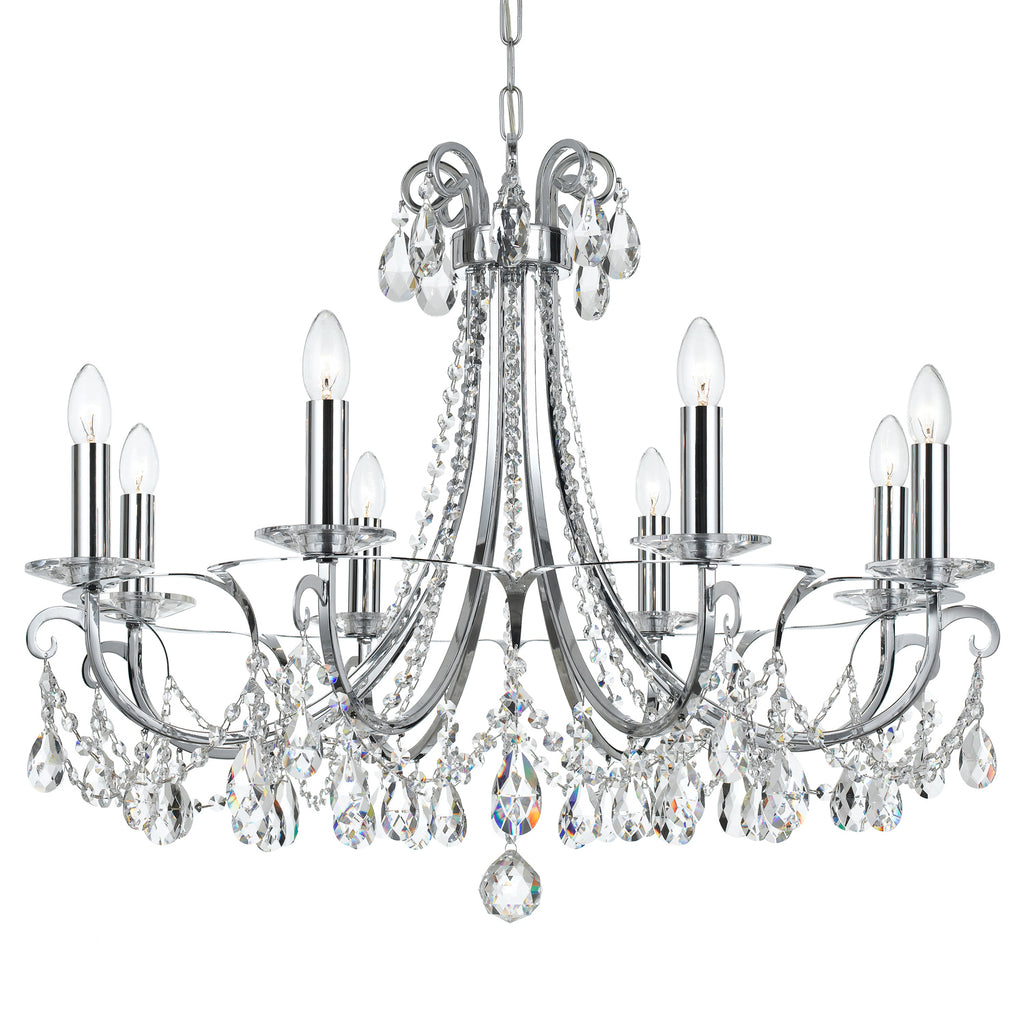 Buy the Othello Eight Light Chandelier in Polished Chrome by Crystorama ( SKU# 6828-CH-CL-SAQ )