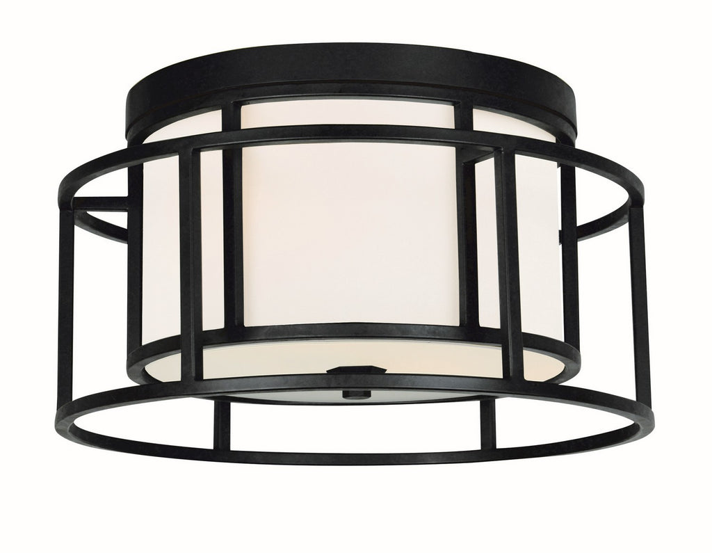 Buy the Hulton Two Light Ceiling Mount in Matte Black by Crystorama ( SKU# 9590-MK )