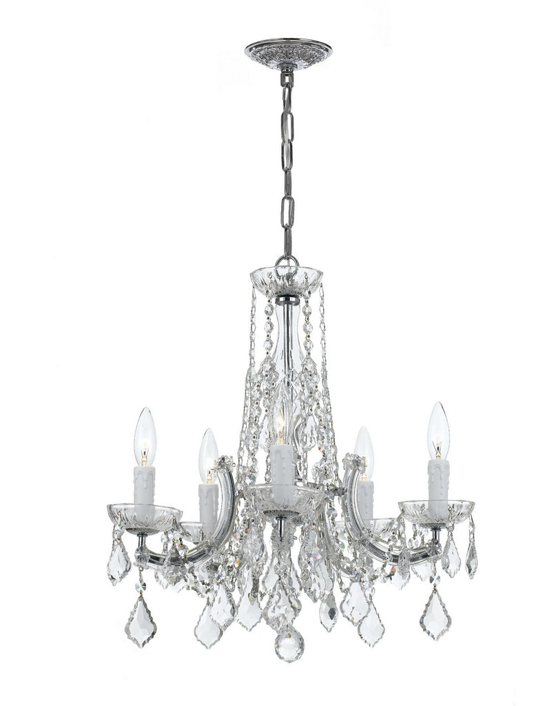 Buy the Maria Theresa Five Light Chandelier in Polished Chrome by Crystorama ( SKU# 4576-CH-CL-MWP )