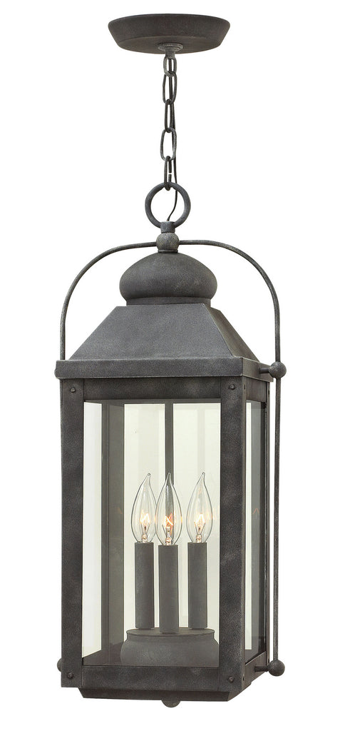 Buy the Anchorage LED Hanging Lantern in Aged Zinc by Hinkley ( SKU# 1852DZ-LL )