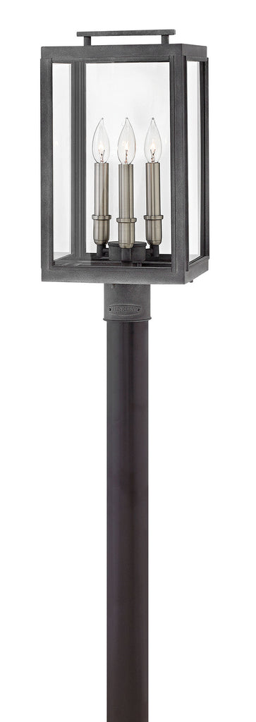 Buy the Sutcliffe LED Post Top/ Pier Mount in Aged Zinc by Hinkley ( SKU# 2911DZ-LL )