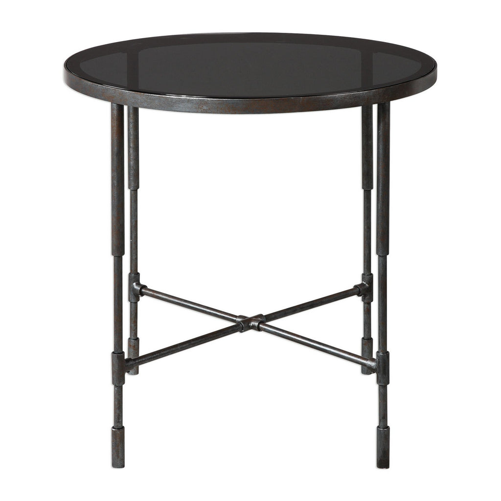 Vande Accent Table in Aged Steeled Iron w/Rust by Uttermost ( SKU# 24783 )