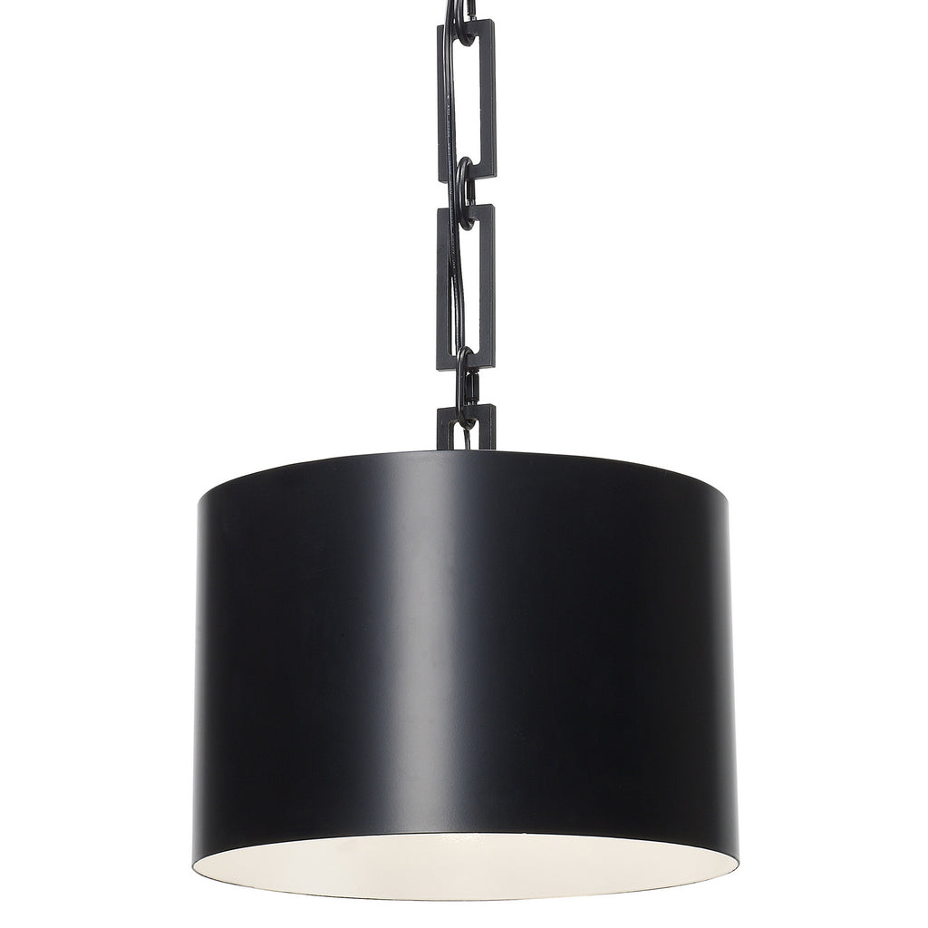 Buy the Alston One Light Chandelier in Matte Black / White by Crystorama ( SKU# 8683-MK-WH )