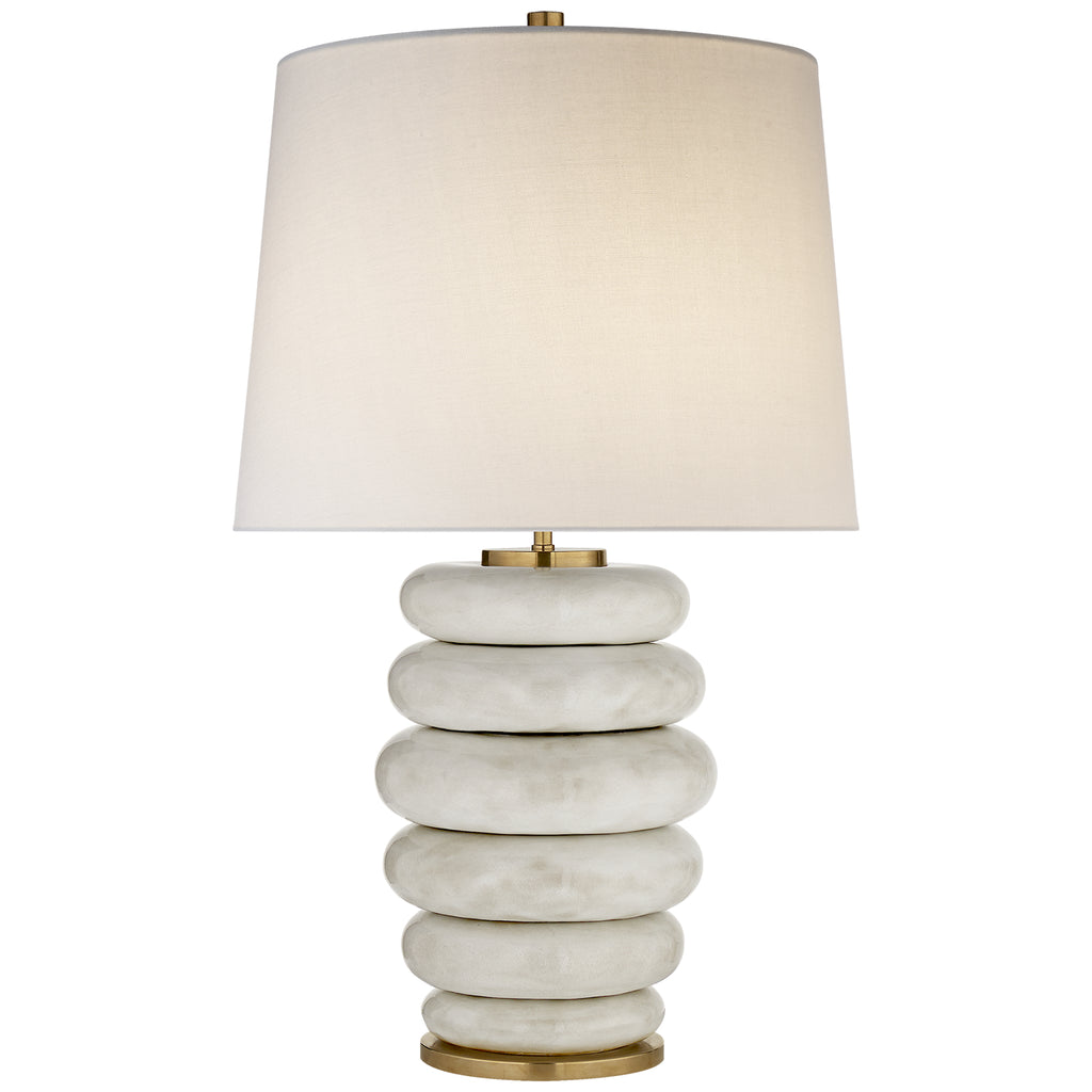 Buy the Phoebe One Light Table Lamp in Antiqued White Ceramic by Visual Comfort Signature ( SKU# KW 3619AWC-L )