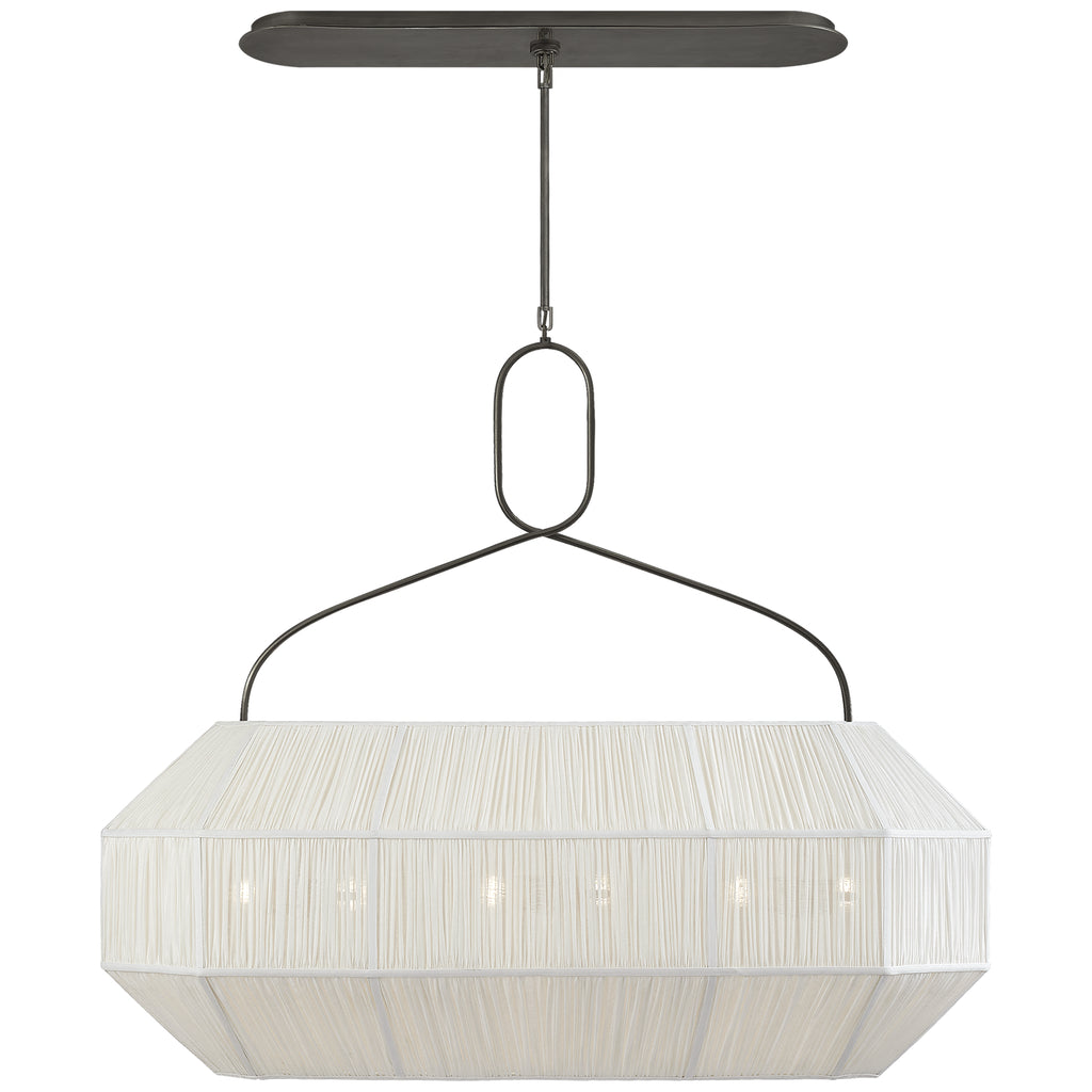 Buy the Forza Six Light Linear Chandelier in Bronze by Visual Comfort Signature ( SKU# KW 5317BZ-L )
