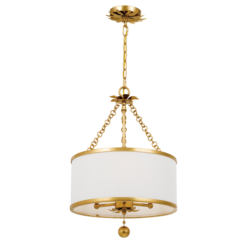 Buy the Broche Three Light Chandelier in Antique Gold by Crystorama ( SKU# 513-GA )
