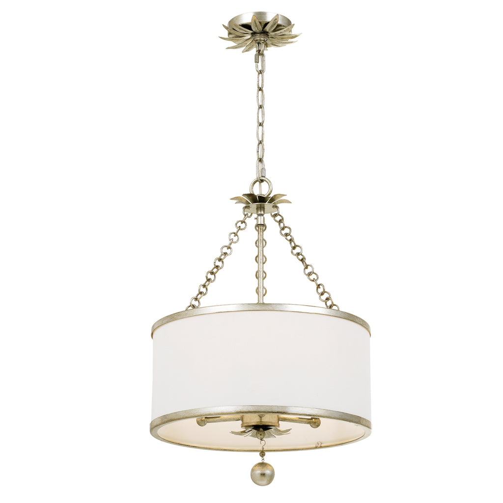 Buy the Broche Three Light Chandelier in Antique Silver by Crystorama ( SKU# 513-SA )