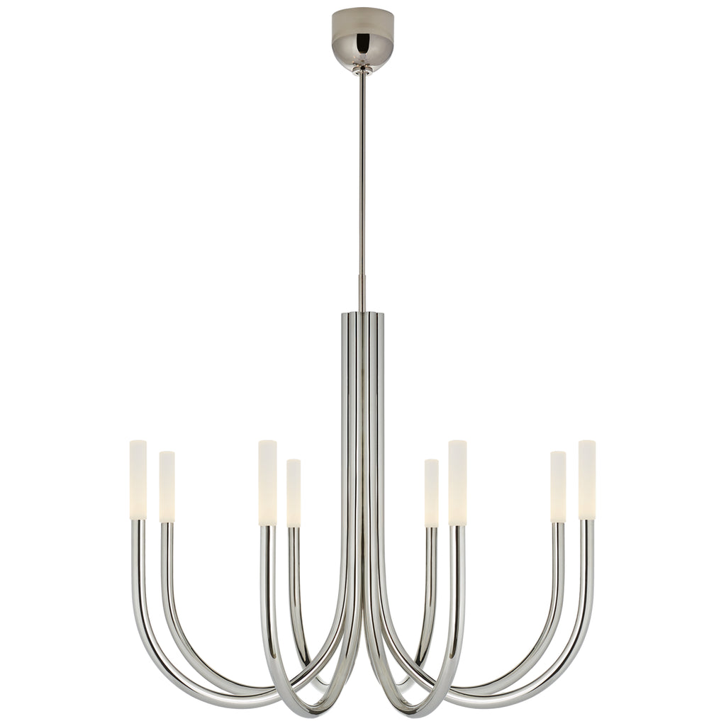 Buy the Rousseau LED Chandelier in Polished Nickel by Visual Comfort Signature ( SKU# KW 5581PN-EC )
