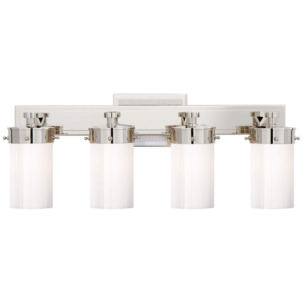 Buy the Marais Four Light Bath Sconce in Polished Nickel by Visual Comfort Signature ( SKU# TOB 2316PN-WG )