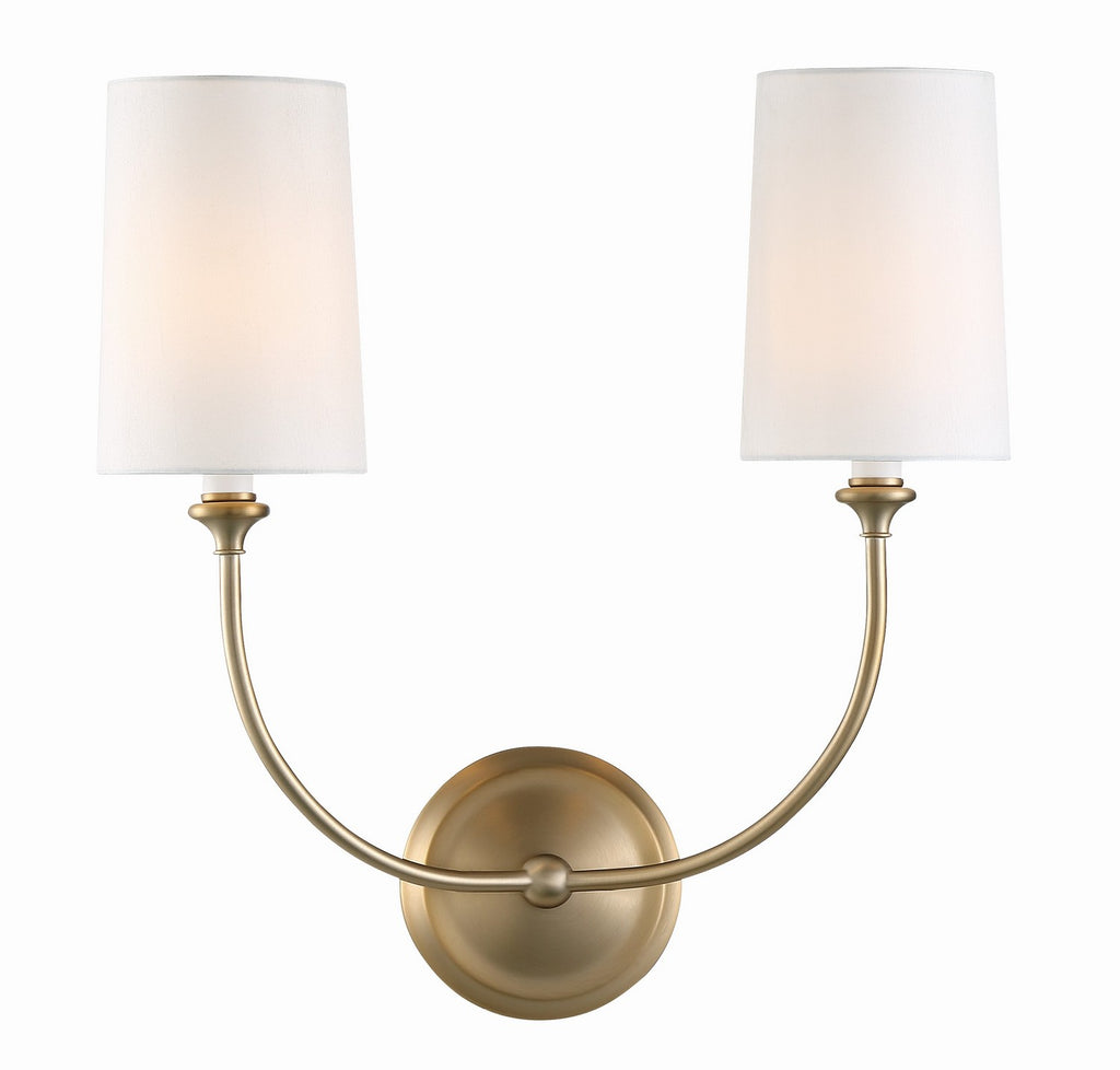 Buy the Sylvan Two Light Wall Mount in Vibrant Gold by Crystorama ( SKU# 2242-VG )