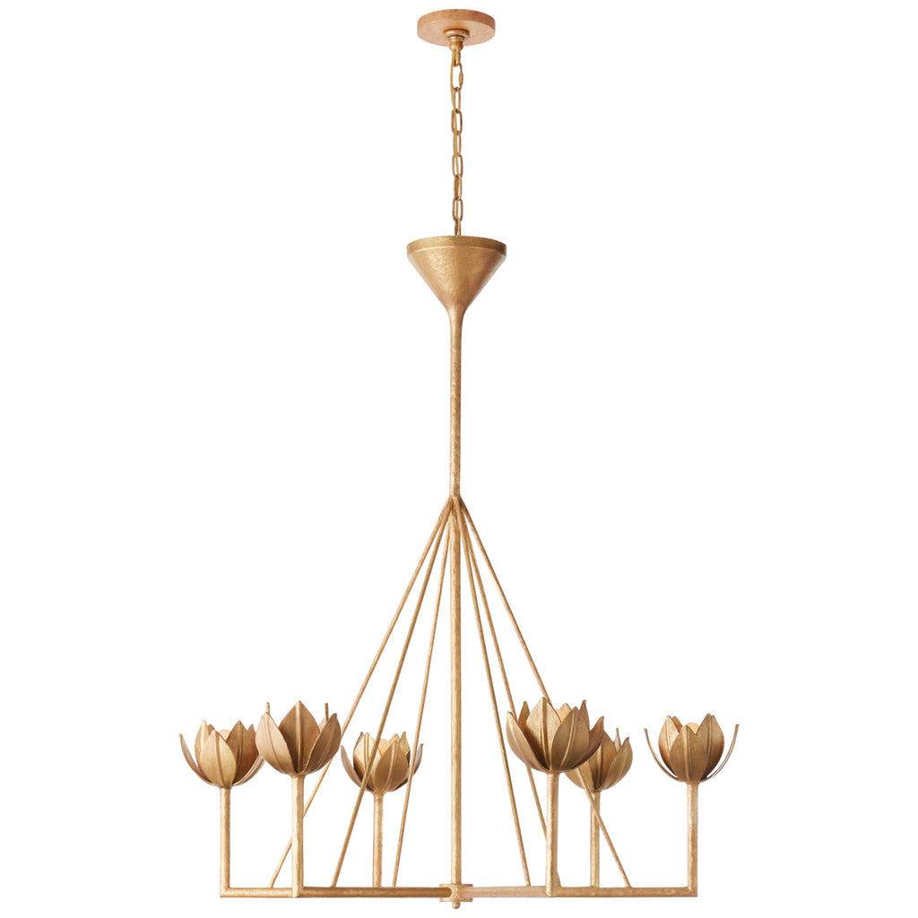 Buy the Alberto Six Light Chandelier in Antique Gold Leaf by Visual Comfort Signature ( SKU# JN 5004AGL )