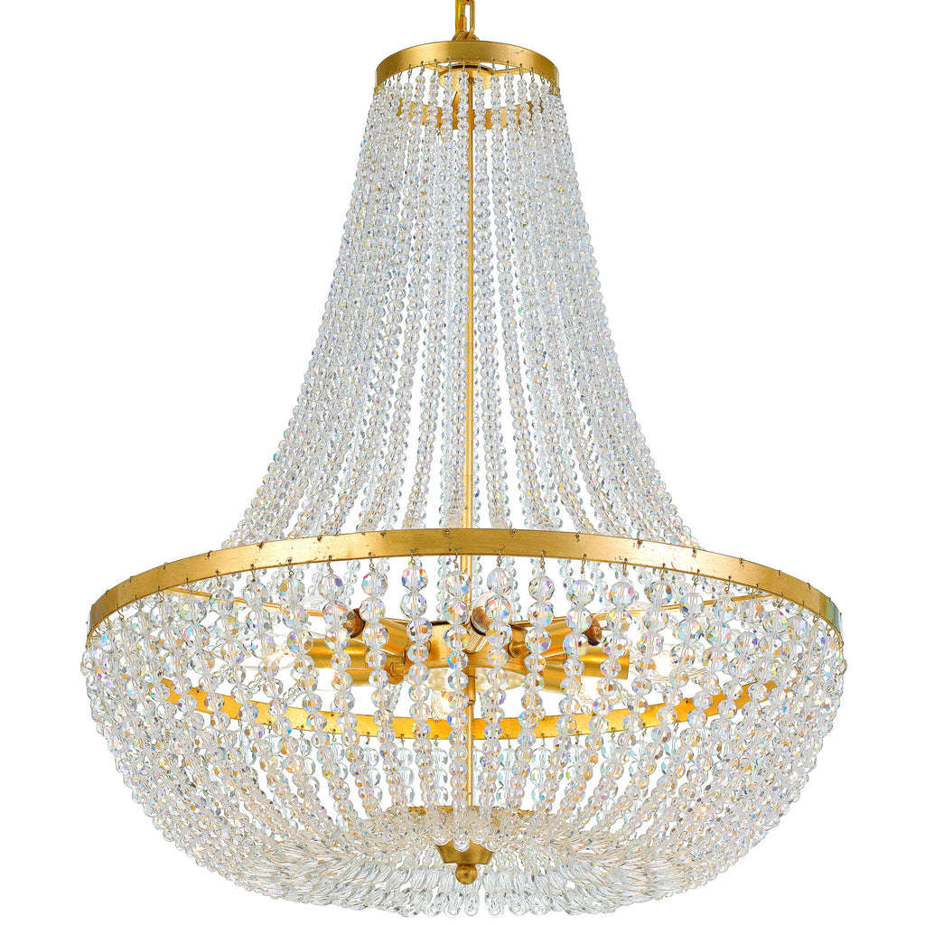 Buy the Rylee Eight Light Chandelier in Antique Gold by Crystorama ( SKU# 609-GA )