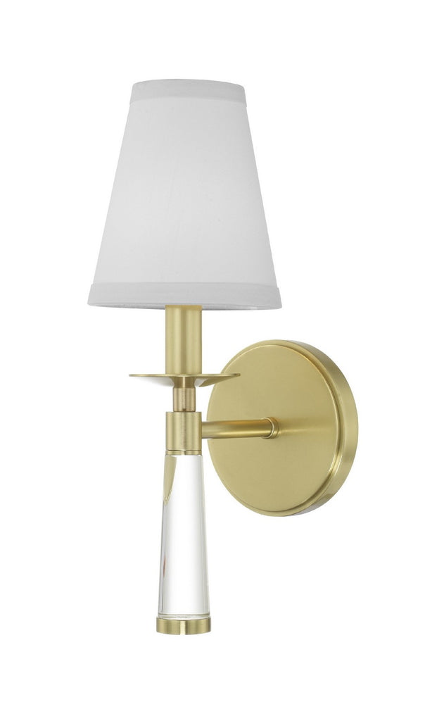 Buy the Baxter One Light Wall Mount in Aged Brass by Crystorama ( SKU# 8861-AG )