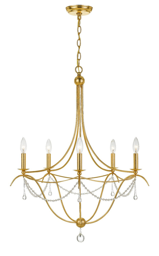 Buy the Metro Five Light Chandelier in Antique Gold by Crystorama ( SKU# 425-GA )