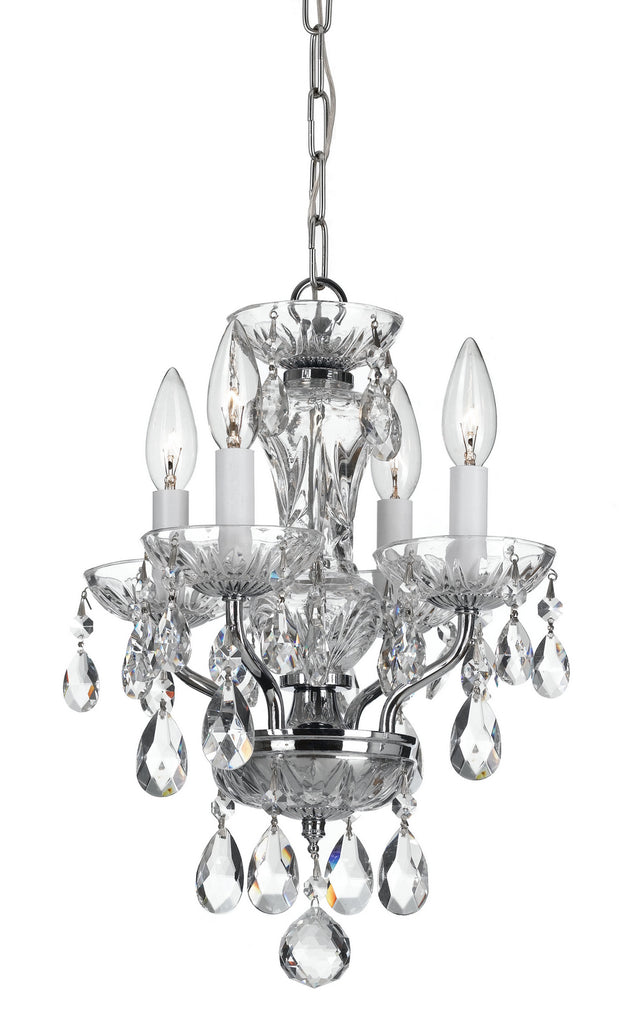Buy the Traditional Crystal Four Light Chandelier in Polished Chrome by Crystorama ( SKU# 5534-CH-CL-SAQ )
