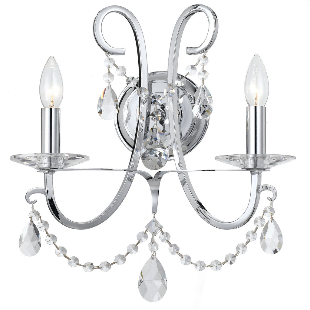 Buy the Othello Two Light Wall Mount in Polished Chrome by Crystorama ( SKU# 6822-CH-CL-SAQ )