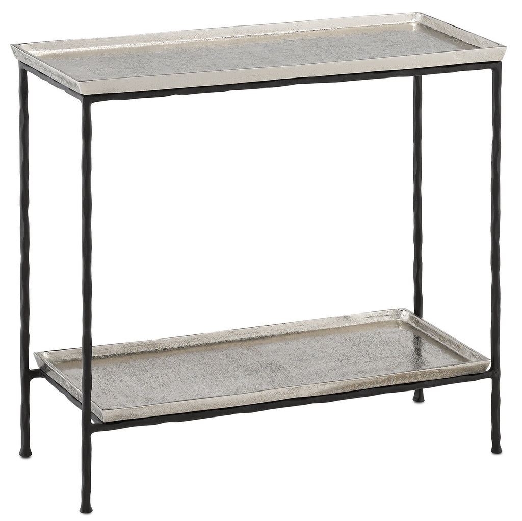 Buy the Boyles Side Table in Antique Silver/Black by Currey and Company ( SKU# 4000-0061 )