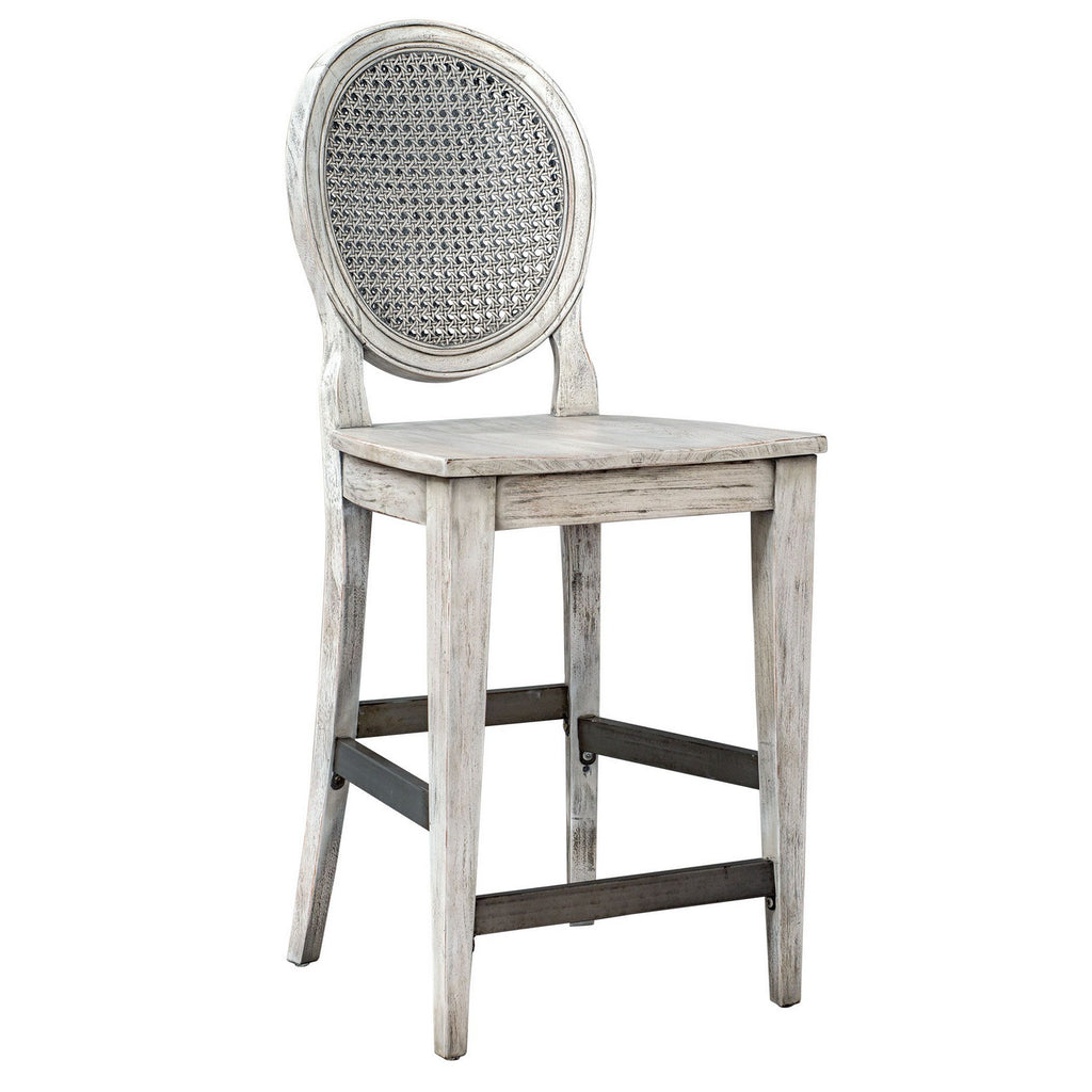 Clarion Counter Stool in Aged White by Uttermost ( SKU# 25438 )
