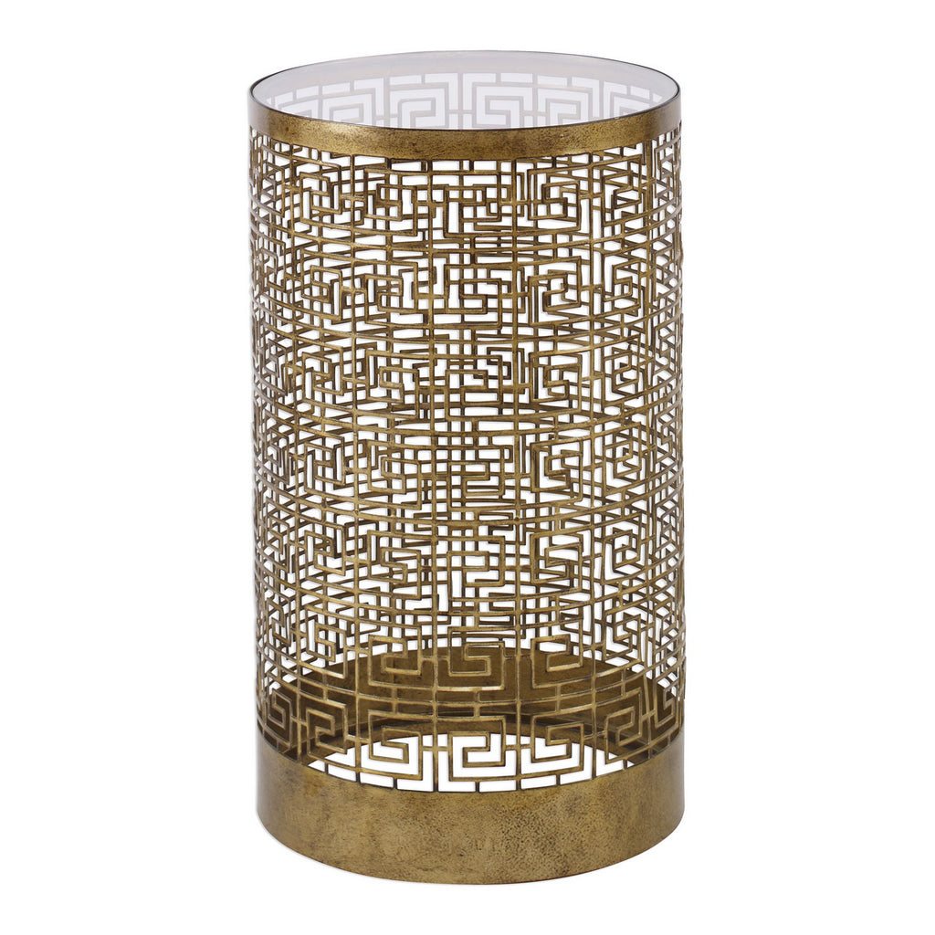 Algernon Accent Table in Antiqued Gold by Uttermost ( SKU# 25046 )