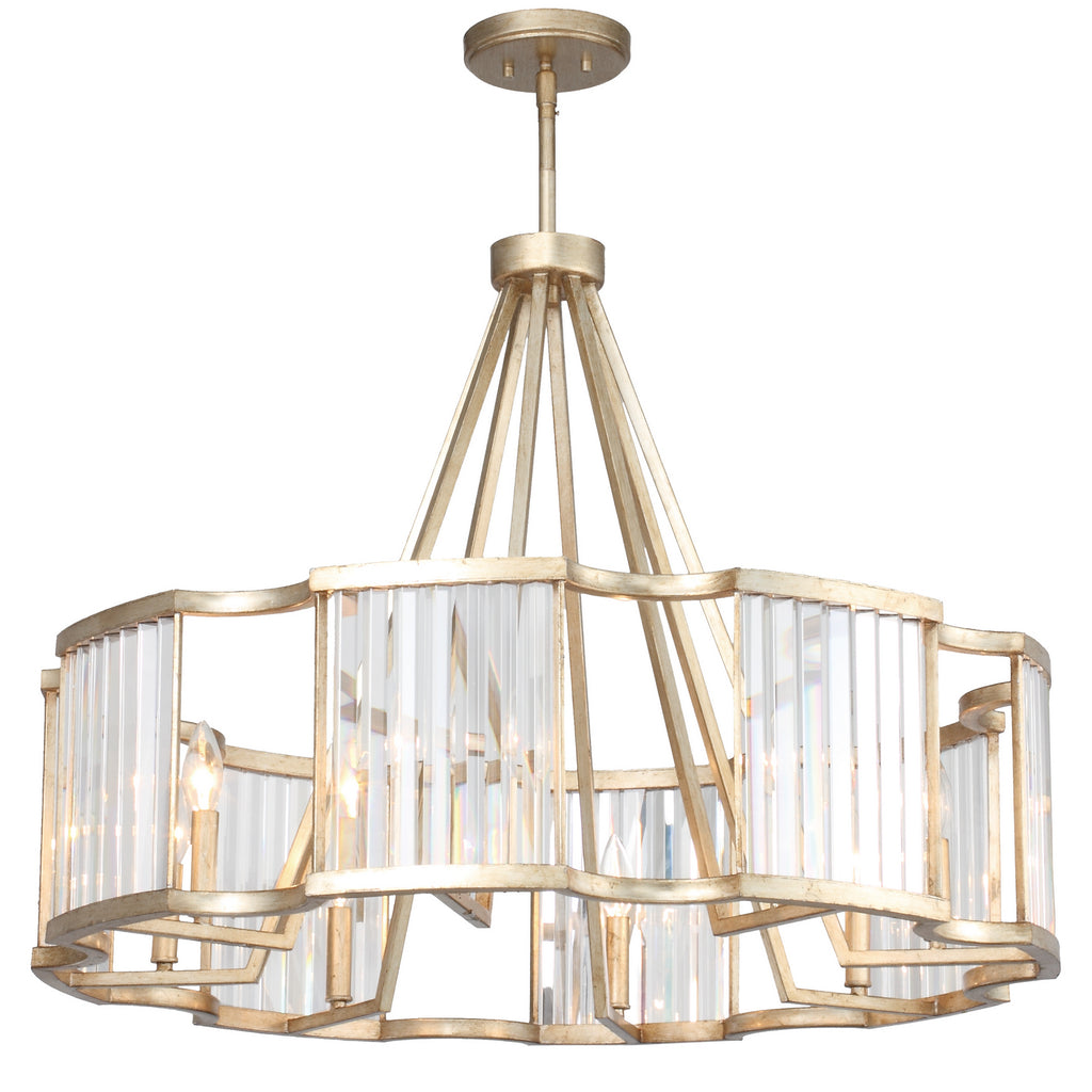 Buy the Darcy Eight Light Chandelier in Distressed Twilight by Crystorama ( SKU# DAR-1018-DT )