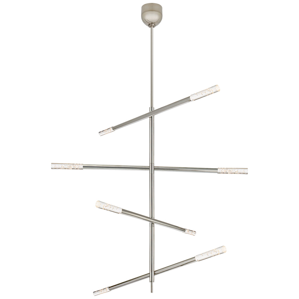 Buy the Rousseau LED Chandelier in Polished Nickel by Visual Comfort Signature ( SKU# KW 5593PN-SG )