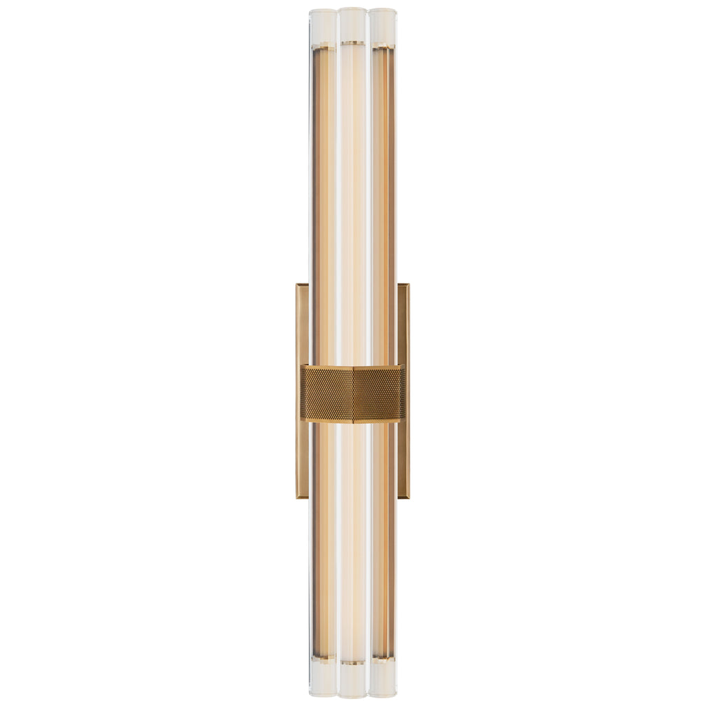 Buy the Fascio LED Wall Sconce in Hand-Rubbed Antique Brass by Visual Comfort Signature ( SKU# LR 2910HAB-CG )
