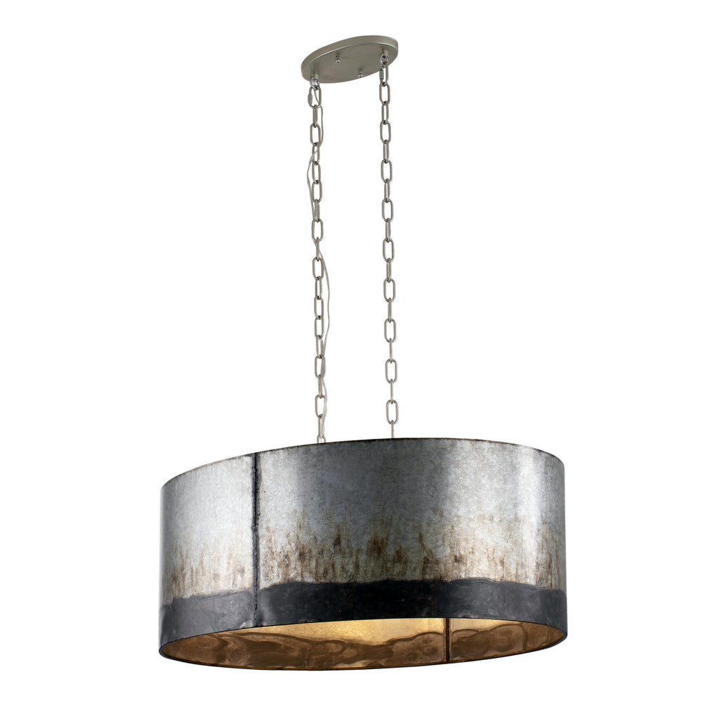 Cannery Six Light Pendant in Ombre Galvanized by Varaluz ( SKU# 323N06OG )